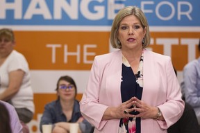 Ontario NDP Leader Andrea Horwath unveils her Southwestern Ontario Strategy in London Ont. Tuesday, May 15, 2018. THE CANADIAN PRESS/ Geoff Robins