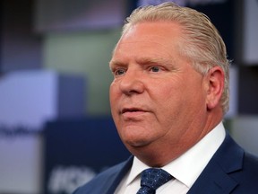 PC leader Doug Ford at a recent debate. (Dave Abel, Toronto Sun)