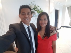 Dherie Estrada, right, and husband Gerald Aquintey. Facebook