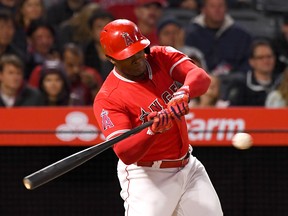 Los Angeles Angels' Justin Upton has been hot for the month of May. (GETTY IMAGES)