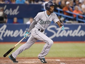 Dee Gordon of the Seattle Mariners has finally been moved back into the infield following the suspension of Robinson Cano. (Tom Szczerbowski/Getty Images)