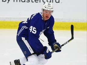 Miro Aaltonen has three goals in the first two games against the Lehigh Valley Phantoms. (Dave Abel/Toronto Sun)