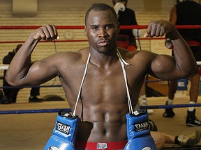 World boxing champion Adonis Stevenson poses at the Bramalea Boxing Club in Bramalea, on Friday November 28, 2014. (Stan Behal/Toronto Sun)