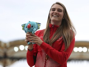 Alysha Newman won the women's pole vault competition at the Commonwealth Games in Gold Coast, Australia, in April.