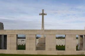 The remains of 650 Canadians killed in the Battle of Passchendaele are laid to rest in the Passchendaele New British Cemetery in Belgium.