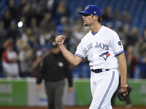 Righthander Tyler Clippard did a good job closing out the Mariners on Wednesday night. (The Canadian Press)