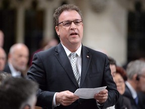 Conservative Party whip Gordon Brown rises during Question Period in the House of Commons on Parliament Hill in Ottawa on May 19, 2016. Federal Conservative MP Gord Brown has died at the age of 57. Brown, who represents the eastern Ontario riding of Leeds-Grenville-Thousand Islands and Rideau Lakes, was first elected in 2004. THE CANADIAN PRESS/Adrian Wyld