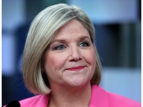 NDP Leader Andrea Horwath speaks after the Provincial leaders debate at the City building at Yonge Dundas Sq in Toronto, Ont. on Monday May 7, 2018. Dave Abel/Toronto Sun/Postmedia Network