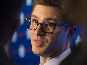 Kyle Dubas was named the Toronto Maple Leafs new general manager at the ACC in Toronto on Friday, May 11, 2018. (Stan Behal/Toronto Sun)