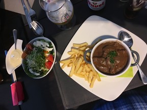 Tasty Flemish stew pairs nicely with any Belgium beer.