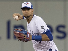 Lourdes Gurriel Jr. played with the Toronto Blue Jays early in the 2018 season. (FRED THORNHILL/The Canadian Press)