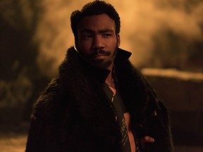 Donald Glover stars as Lando Calrissian (a role made famous by Billy Dee Williams) in Solo: A Star Wars Story. (Disney)