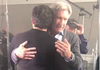 Harrison Ford hugs Alden Ehrenreich during an interview at the press junket for Solo: A Star Wars Story.  (Twitter/Entertainment Tonight)