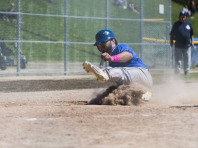The Toronto Maple Leafs baseball club (Justin Marra pictured) rallied to beat the London Royals. (Supplied photo)