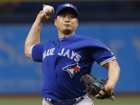 Pitcher Seunghwan Oh of the Toronto Blue Jays. (BRIAN BLANCO/Getty Images files)