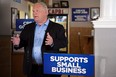 Ontario PC leader Doug Ford makes an announcement at Capri Pizza during a campaign stop in Cambridge, Ont., on Thursday, May 17, 2018. Andrew Ryan/The  Canadian Press