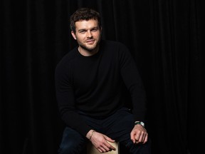In this May 12, 2018 photo, actor Alden Ehrenreich, who portrays a young Han Solo in the film, "Solo: A Star Wars Story" appears at a portrait session in Pasadena, Calif. The film tells the backstory of the character that Harrison Ford played over a span of several decades. (Willy Sanjuan/Invision/AP)
