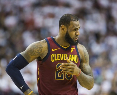 Toronto Raptors during 4th quarter action against Cleveland Cavaliers LeBron James in Eastern Conference Semifinals at the Air Canada Centre at the Air Canada Centre in Toronto, Ont. on Tuesday May 1, 2018. Ernest Doroszuk/Toronto Sun/Postmedia Network