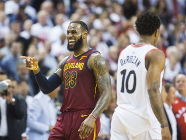 Toronto Raptors during 4th quarter action against Cleveland Cavaliers LeBron James in Eastern Conference Semifinals at the Air Canada Centre at the Air Canada Centre in Toronto, Ont. on Tuesday May 1, 2018. Ernest Doroszuk/Toronto Sun/Postmedia Network