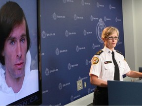 Rejean Hermel Perron, 43, is accused of kidnapping a sex trade worker at gunpoint, holding her captive in his Leslieville home and sexually asaulting her for five days before she was able to escape. Toronto Police Insp. Joanna Beaven-Desjardins, who heads up the Sex Crimes Unit, revealed details of the brutal kidnapping at headquarters Tuesday. (CHRIS DOUCETTE/TORONTO SUN)