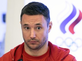 In this Tuesday, Dec. 12, 2017 file photo, Russia national ice hockey team captain Ilya Kovalchuk listens to a journalists question during a news conference followed an Russian Olympic committee meeting in Moscow, Russia. (AP Photo/Ivan Sekretarev, file)