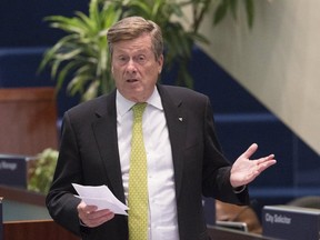 Mayor John Tory at Tuesday's council meeting. (STAN BEHAL, Toronto Sun)