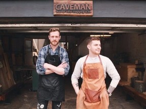 Mackenzie Jackson, left and Isaac Daniel are at the helm of Caveman Build and Supply in the city's Junction
