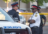 Toronto Police Chief Mark Saunders visits a townhouse complex on Alton Towers Circle in Scarborough after gunfire injured two sisters, five and nine years old, in a playground on Thursday, June 14, 2018. (John Hanley photo)