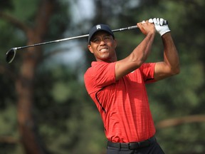 Tiger Woods watches his tee shot on the second hole during the final round of The Memorial Tournament Presented by Nationwide at Muirfield Village Golf Club on June 3, 2018 in Dublin, Ohio. (Sam Greenwood/Getty Images)