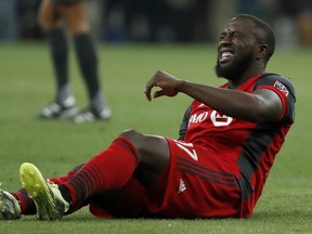 Toronto FC's Jozy Altidore is getting closer, but still wont be returning to TFCs lineup soon. AP photo