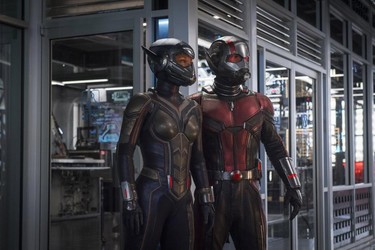 Wasp and Ant-Man in a scene from Ant-Man and The Wasp. (Marvel Studios)