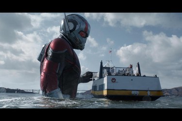Ant-Man goes for a swim in a scene from Ant-Man and The Wasp. (Marvel Studios)