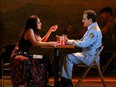 Katrina Lenk, left, and Tony Shalhoub, from the cast of "The Band's Visit," perform at the 72nd annual Tony Awards at Radio City Music Hall on Sunday, June 10, 2018, in New York.