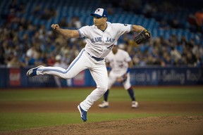 Blue Jays relief pitcher Joe Biagini has been looking a bit more like himself on the mound recenlty. (Tijana Martin/The Canadian Press)