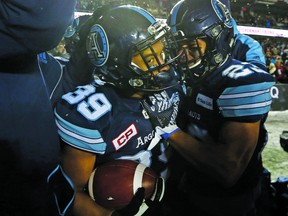 Matt Black is still hanging on to the football he intercepted to seal the Argonauts’ Grey Cup win over Calgary. The ball is tucked away in a closet in his home. Tony Caldwell/Postmedia