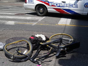 A 58-year-old woman is dead after being struck by a truck near St. George and Bloor Sts. Tuesday afternoon.