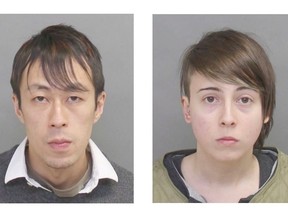 Math tutor Kevin Chan and his fiancee Kayla Drumonde are shown in Toronto Police Service handout photos following their arrests in 2015 for sexual assault of a 14-year-old girl..