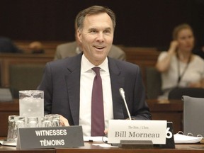 Finance Minister Bill Morneau appears at the Commons committee on the statutory review of the Proceeds of Crime and Terrorist Financing Act in Ottawa on Wednesday, June 20, 2018.