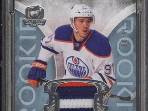 This Connor McDavid 2015 rookie card sold in an eBay auction in 2018 for $55,655, becoming the highest price tag for a modern hockey card.
