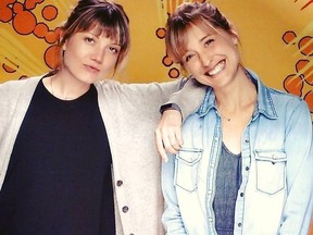 Alleged sex slave Nicki Clyne and her rumoured wife, Allison Mack. Both are members of the NXIVM sex cult.