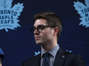 Will Maple Leafs general manager Kyle Dubas make a big splash in free agency? (Bruce Bennett/Getty Images)