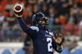 Toronto Argonauts quarterback James Franklin takes over for the injured Ricky Ray. (The Canadian Press)