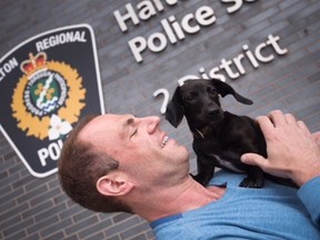 Tank with his owner, Matthew Granger (Joe Warmington, Toronto Sun)