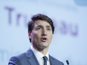 Prime Minister Justin Trudeau delivers a keynote address at the Federation of Canadian Municipalities' 2018 Annual Conference in Halifax on Friday, June 1, 2018. THE CANADIAN PRESS/Andrew Vaughan