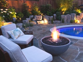 A concrete fire bowl is a stylish and warming addition to any outdoor space.