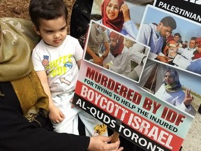 A participant of the al-Quds day rally in Toronto on Saturday, June 9 2018.