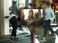 A woman in an Instagram video smashing gym equipment at the GoodLife location in Liberty Village.