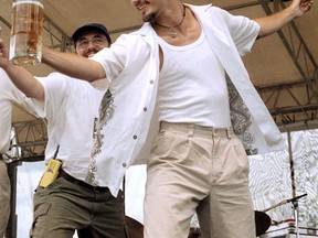 Justin Trudeau gets inducted into the Order of Saquatch Hunters at the Columbia Brewery's Kokanee Summit Festival in Creston, B.C. on Sunday August 6, 2000. Postmedia file