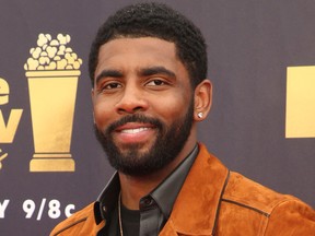 Kyrie Irving attends the 2018 MTV Movie And TV Awards at Barker Hangar on June 16, 2018 in Santa Monica, Calif. FayesVision/WENN.com