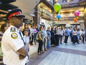 Toronto Police Chief Mark Saunders during an event honouring Pride along with his officers, held at police headquarters on Thursday June 14, 2018. Ernest Doroszuk/Toronto Sun/Postmedia